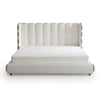 Tufted Cotton-Candy Winged Platform Bed
