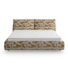 Geometric Jacquard Floating Platform Bed