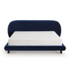 Sculpted Pebble Velvet Platform Bed