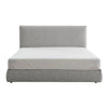 Marl Grey Minimalist Bouclé Bed