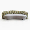 Sculpted Crescent Bouclé Sofa