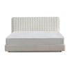Bubble-Quilted Low-Profile Platform Bed